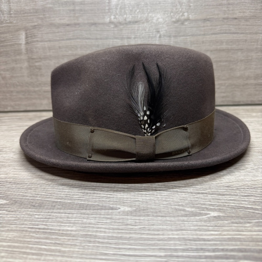 Bailey Fedora Hat Mens Medium Tino 100% Wool Litefelt Packable Water Repellent